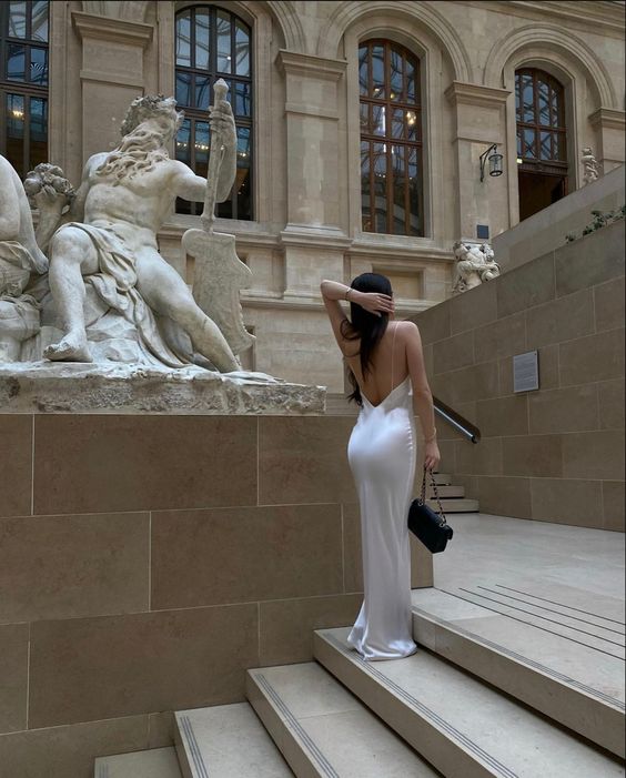 Sexy Mermaid Straps White Backless Prom Dress 22th Birthday Outfits P755