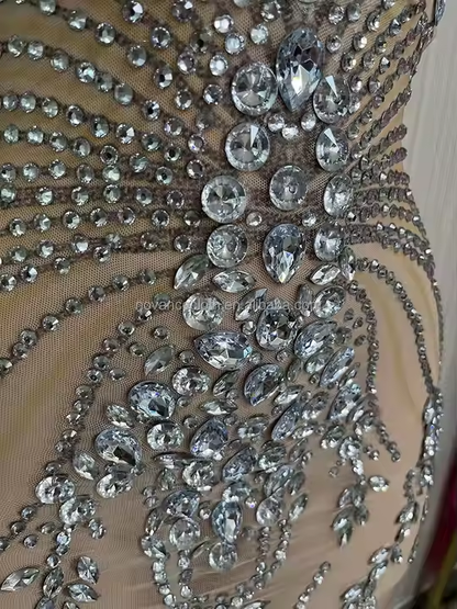 Sexy Strapless Champagne Birthday Dresses Sparkle Birthday Outfits P794