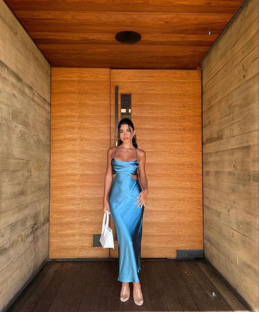 Sexy Mermaid Straps Royal Blue Prom Dress P984