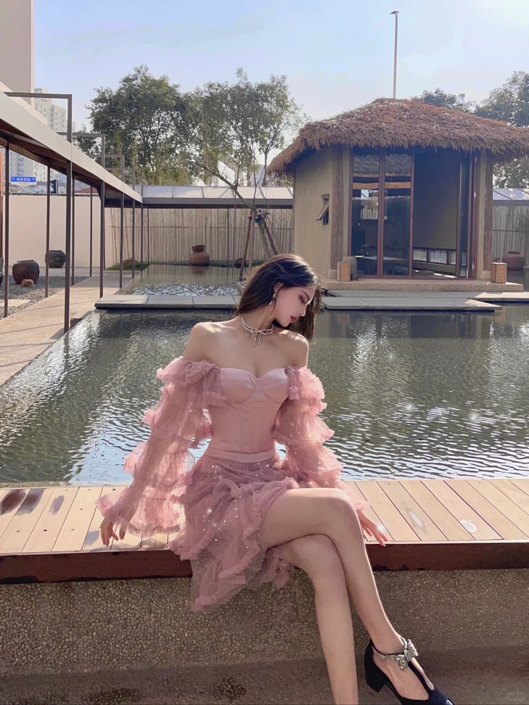 Gentle Purple A Line Long Sleeve Layered Tulle Homecoming Dress Birthday Dress Outfits SH3640