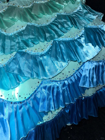 Blue Beaded Gorgeous Homecoming Dress Short Tulle Ball Gown Evening Dress gh4427