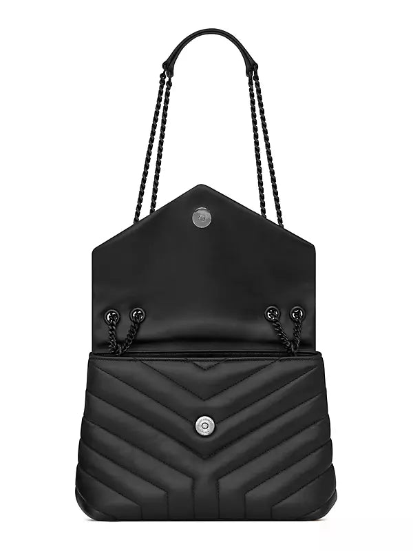 Saint Laurent Loulou Small Shoulder Bag in Quilted Leather Details
