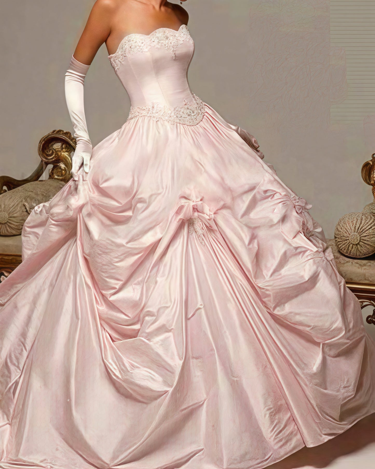 Princess Ball Gown Lace Sleeveless Birthday Party Dress