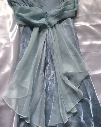 Purple/Mint Green Elegant Spaghetti Strap Long Tulle Ball Gown Evening Dress Party Dress gh3304