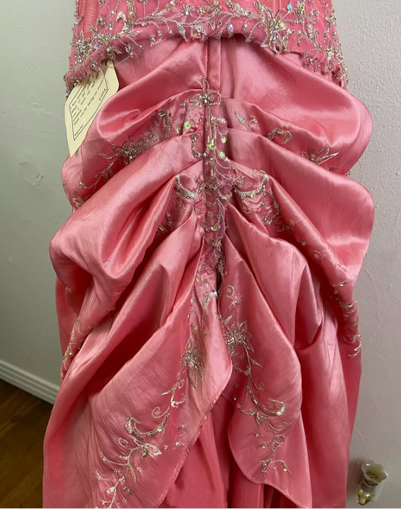 Pink Gorgeous Sparkling Exquisite Delicate Beading Long Satin Ball Gown Evening Dress Party Dress Prom Dress gh3584