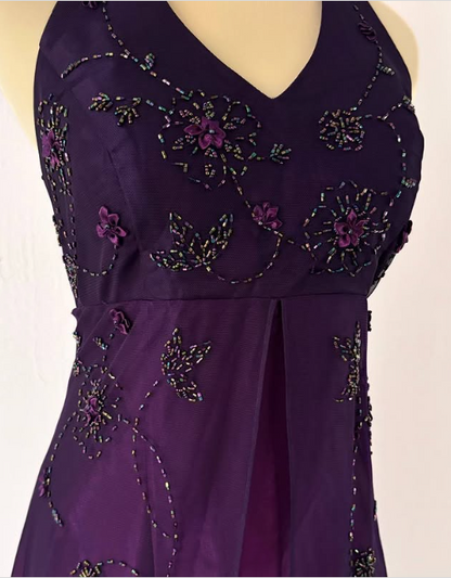 Purple Shiny Gorgeous Elegant Fashion Gradient Exquisite Beading Long Tulle Satin Ball Gown Evening Dress Party Dress Prom Dress gh3875