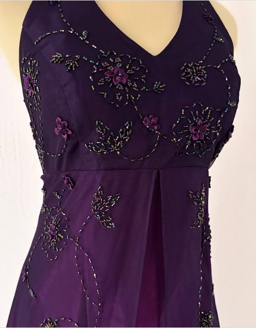 Purple Shiny Gorgeous Elegant Fashion Gradient Exquisite Beading Long Tulle Satin Ball Gown Evening Dress Party Dress Prom Dress gh3875