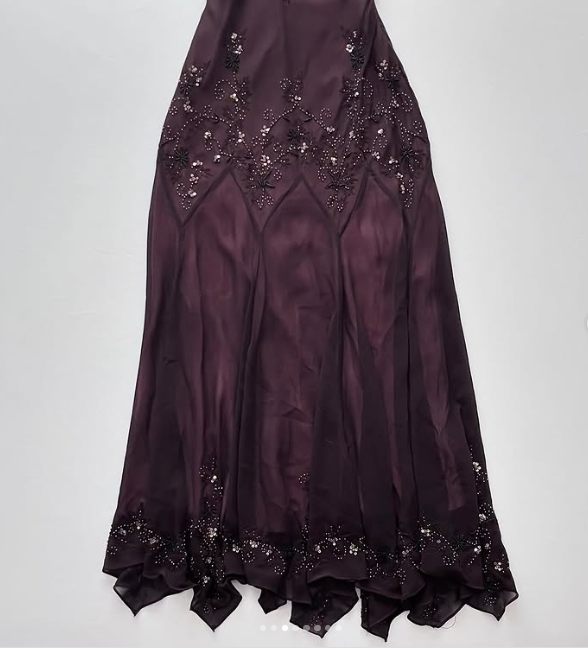 Purple Gorgeous Elegant Exquisite Beaded A-line Spaghetti Strap Long/Short Tulle Chiffon Ball Gown Birthday Party Dress Evening Dress Prom Dress gh4106