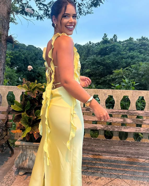 Yellow Fashion Elegant Long Slim Fit Ruffle Satin Ball Gown Evening Dress Garden Party Dress Graduation Dress Prom Dress Wedding Guest Party Dress Bridesmaid Dress gh3984