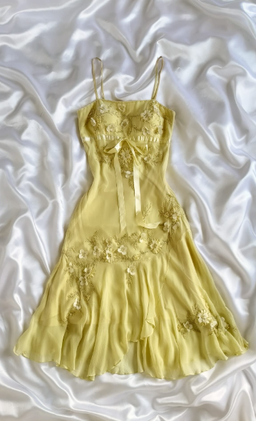 Yellow Beaded Short Homecoming Dress Cute Elegant Chiffon Birthday Dress gh4445