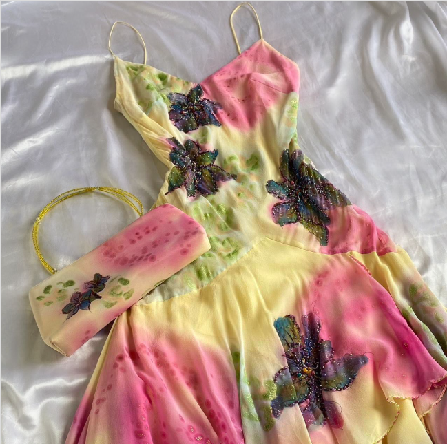 Colorful Beaded Long Ball Gown Evening Dress Elegant Chiffon Birthday Dress Party Dress  gh4448