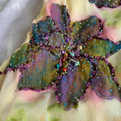 Colorful Beaded Long Ball Gown Evening Dress Elegant Chiffon Birthday Dress Party Dress  gh4448