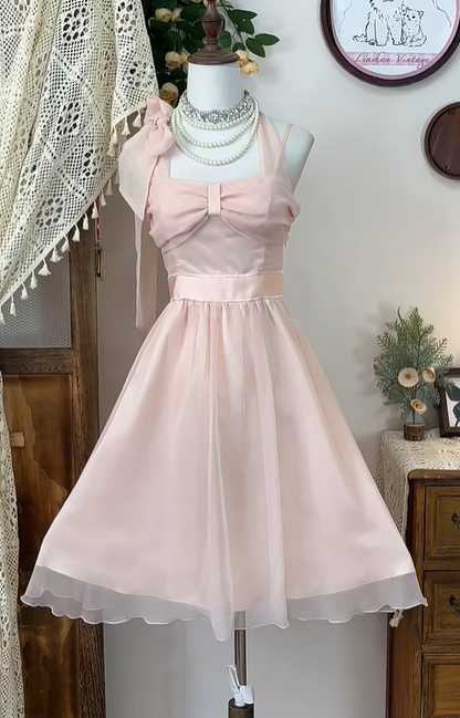 Pink Short Chiffon Homecoming Dress Party Dress Prom Dress gh4702