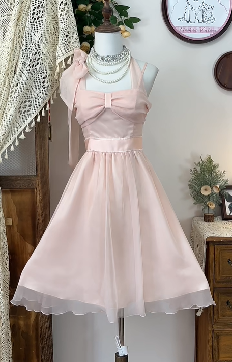 Pink Short Chiffon Homecoming Dress Party Dress Prom Dress gh4702