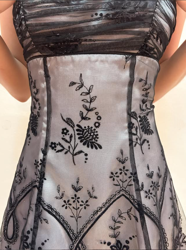 Y2K Black Grey Prom Dress Homecoming Dress Gothic Dress Fairy Dress gh4600