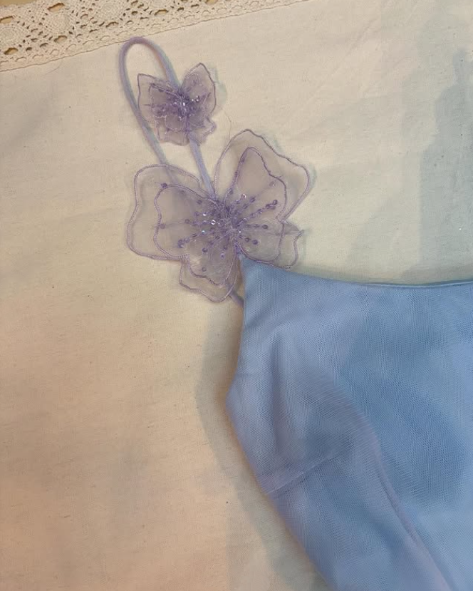 Purple Blue Fairy Short/Mid-Length Chiffon Homecoming Dress Birthday Party Dress gh4744