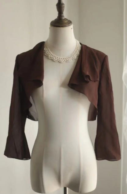 Brown Shiny Beaded Chiffon Homecoming Dress Fashion Birthday Party Dress Evening Dress gh4815