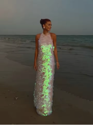 Pink Shiny Fashion Sequin Long Sling Travel Holiday/Birthday/Cocktail Party Dress gh4859