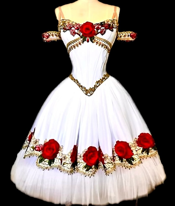 White short vintage floral tulle homecoming dress birthday party dress gh5126