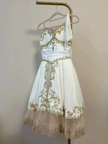 White Beaded Short Vintage Floral Satin Homecoming Dress Birthday Party Dress gh5127