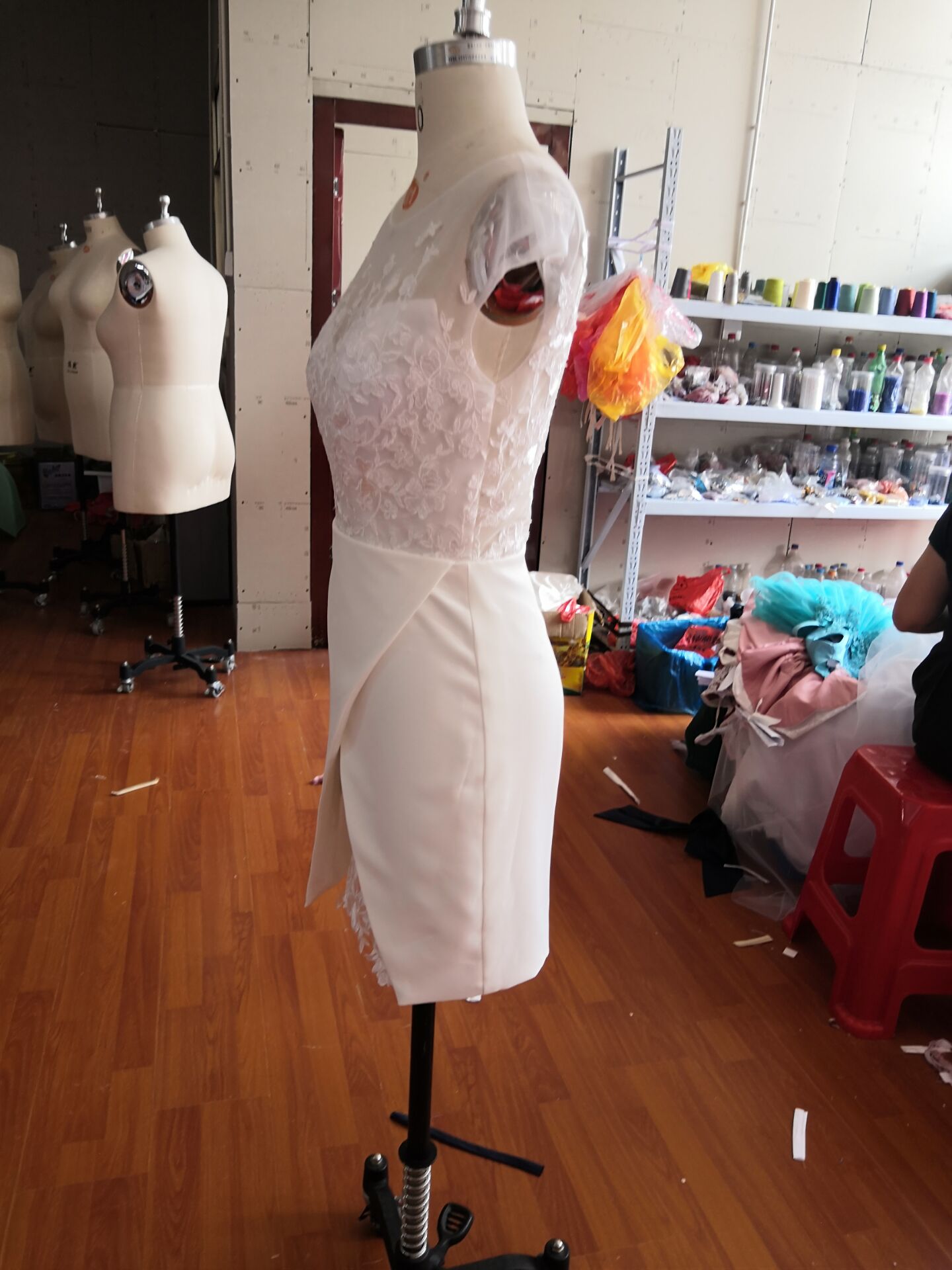 perfect white bridal party dress homecoming dress SA1226