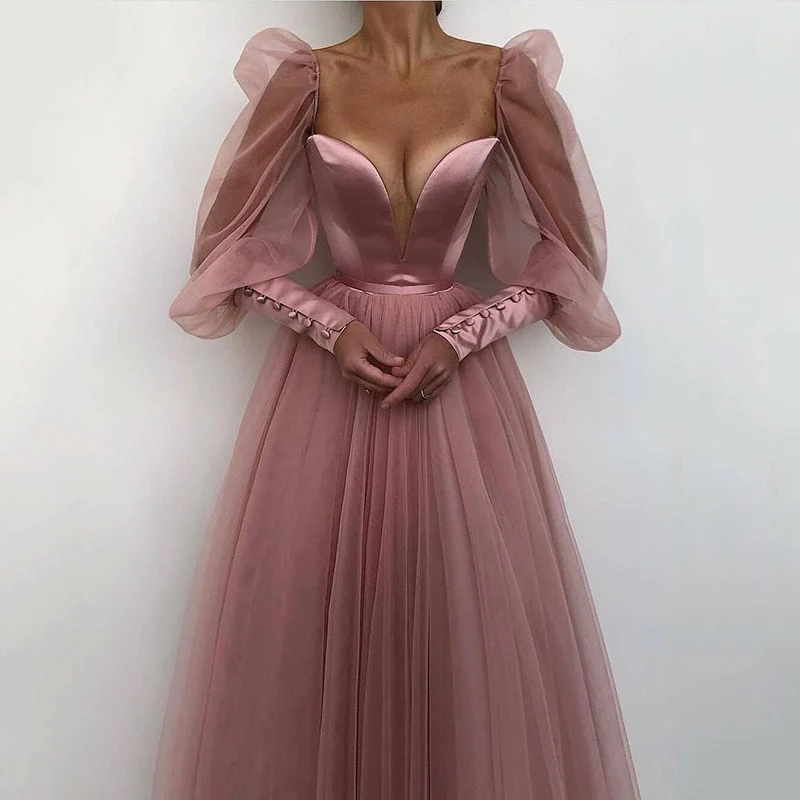 Lizakosht A line Evening Dress Promdress Short Simple Evening Gown Long Sleeves Robe De Soiree Formal Party Dresses Custom made gh817