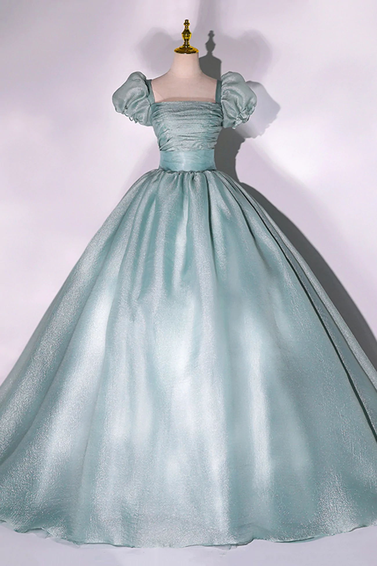 Green tulle long A line ball gown dress fashion dress  gh986