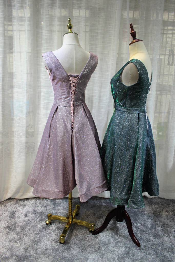 Gorgeous V-Neckline Knee Length New Style Bridesmaid Dress Charming Formal Dresses  gh556