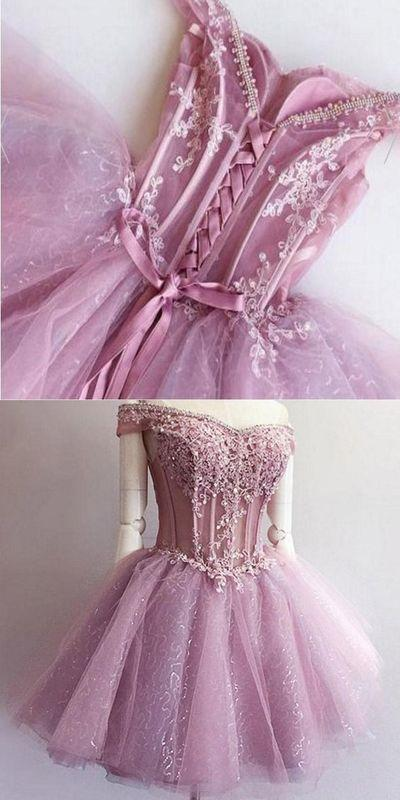 Unique Lace Beaded Cute Homecoming Dresses, Gorgeous Stunning Short Homecoming Dress gh899