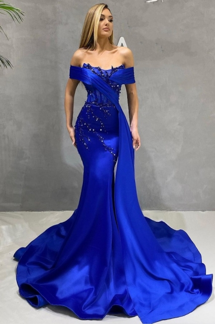 Royal Blue Long Prom Dresses evening Dresses  gh2363