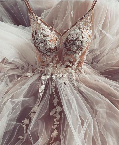 A-line Spaghetti Straps Long Prom Dresses Party Dresses  gh2335