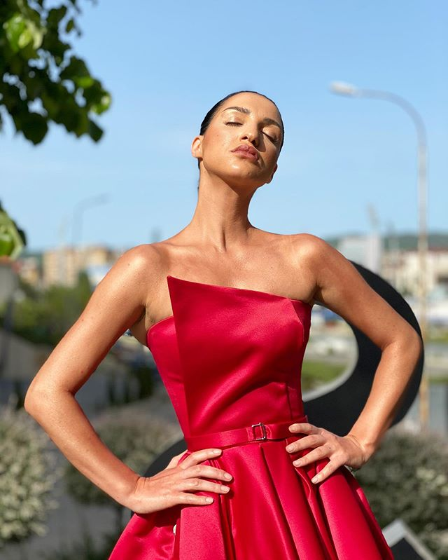 Charming A Line Strapless Red Long Prom/Evening Party Dress gh2547