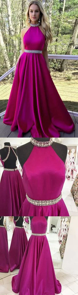 Prom Dress For Teens Halter Neckline, Prom Dresses, Graduation School Party Gown  gh2193