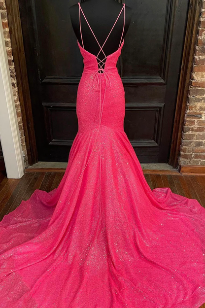 Mermaid sequins long prom dress evening dress gh2301