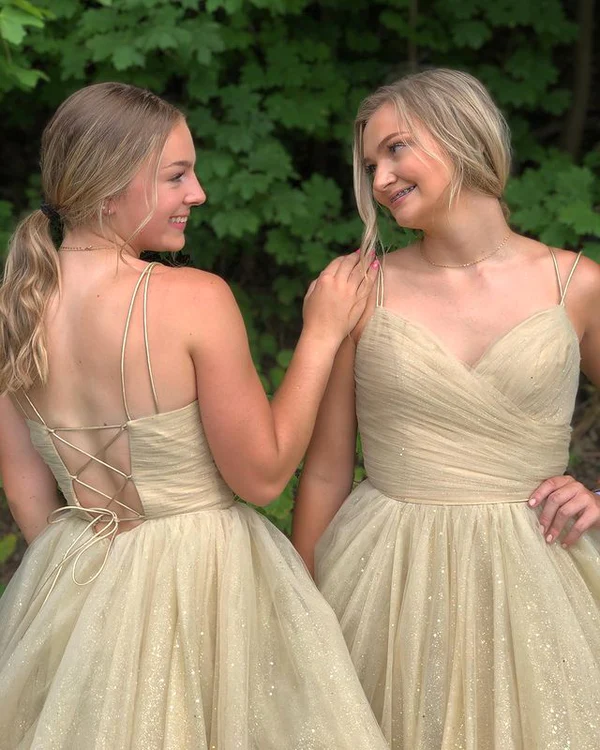 Sparkly Tulle Long Prom Dresses,Evening Dresses,Formal Dresses gh2141