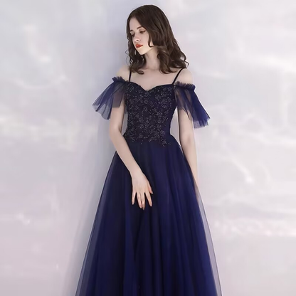 navy blue evening dress Prom Dress   cg16223
