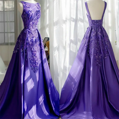 Purple long prom dress,  evening dress    cg20290