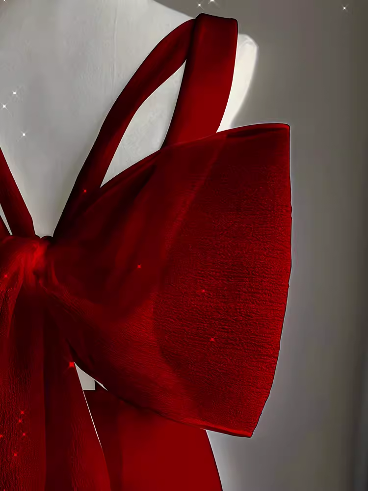 Sexy Sheath V neckline Long Senior Red Prom Dress Formal Dress P1320