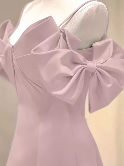 Beautiful A-Line Straps Pink Long Prom Dress P1322