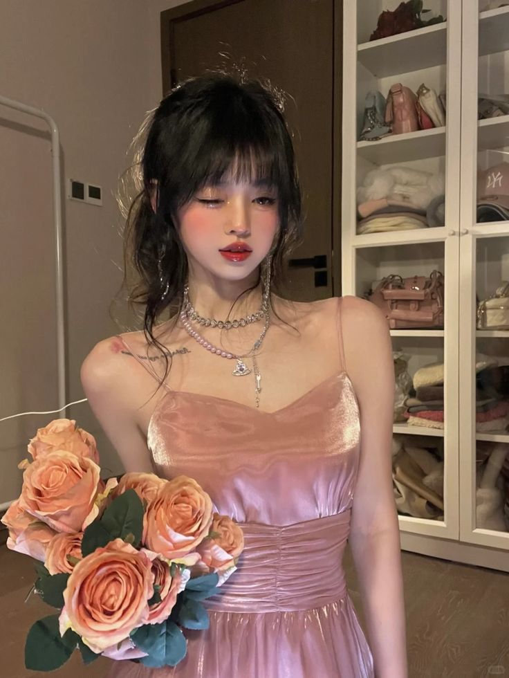 Classy A Line Spaghetti Strap Pink Organza Homecoming Dress Cocktail Dress S435