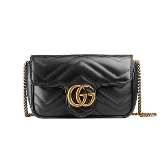 GUCCI Marmont matelasse leather super mini bag