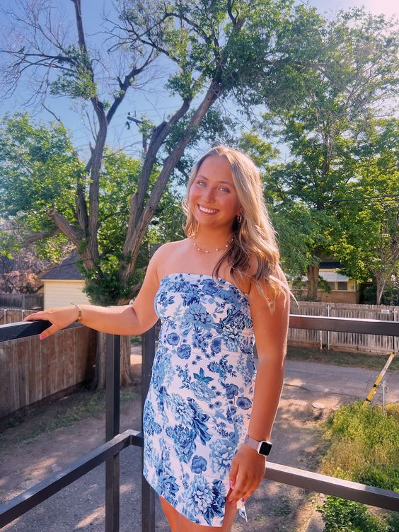 Strapless Homecoming Dress Bodycon Prom Dress SH1093