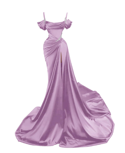 Sexy Dark Green Satin Mermaid Prom Dresses 2022 Spaghetti Straps Pleats Seep Train Formal Evening Occasion Pageant Gowns SA1038