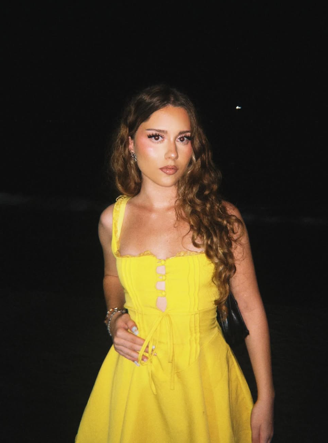 Cute A Line Strap Lace Yellow Satin Short Homecoming Dress Birthday Dress SH2270