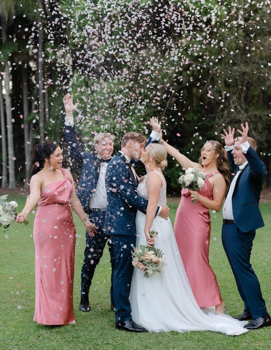 Gentle Sheath One Shoulder Pink Satin Long Bridesmaid Dress Evening Dress SH3200