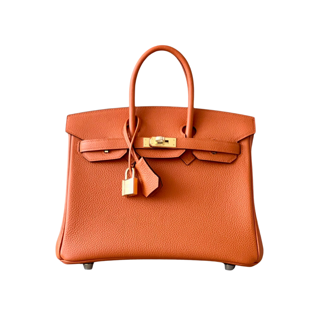 H BIRKIN 25 TOGO ORANGE  GOLD HARDWARE 25CM