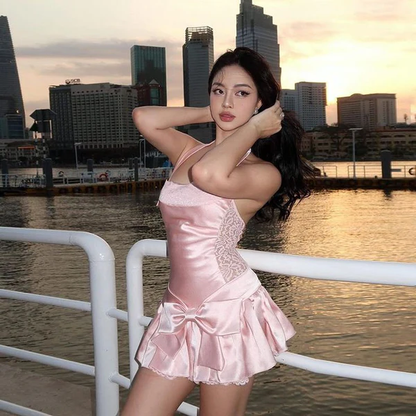 Sexy Pink Halter A Line Short Homecoming Dress Cocktail Dress S271