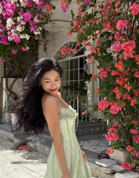 Gentle A Line Spaghetti Strap Green Chiffon Long Prom Dress Party Dress SH3021