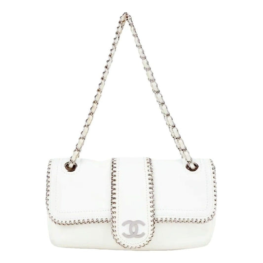 CHANEL Lambskin Mini Madison Flap White