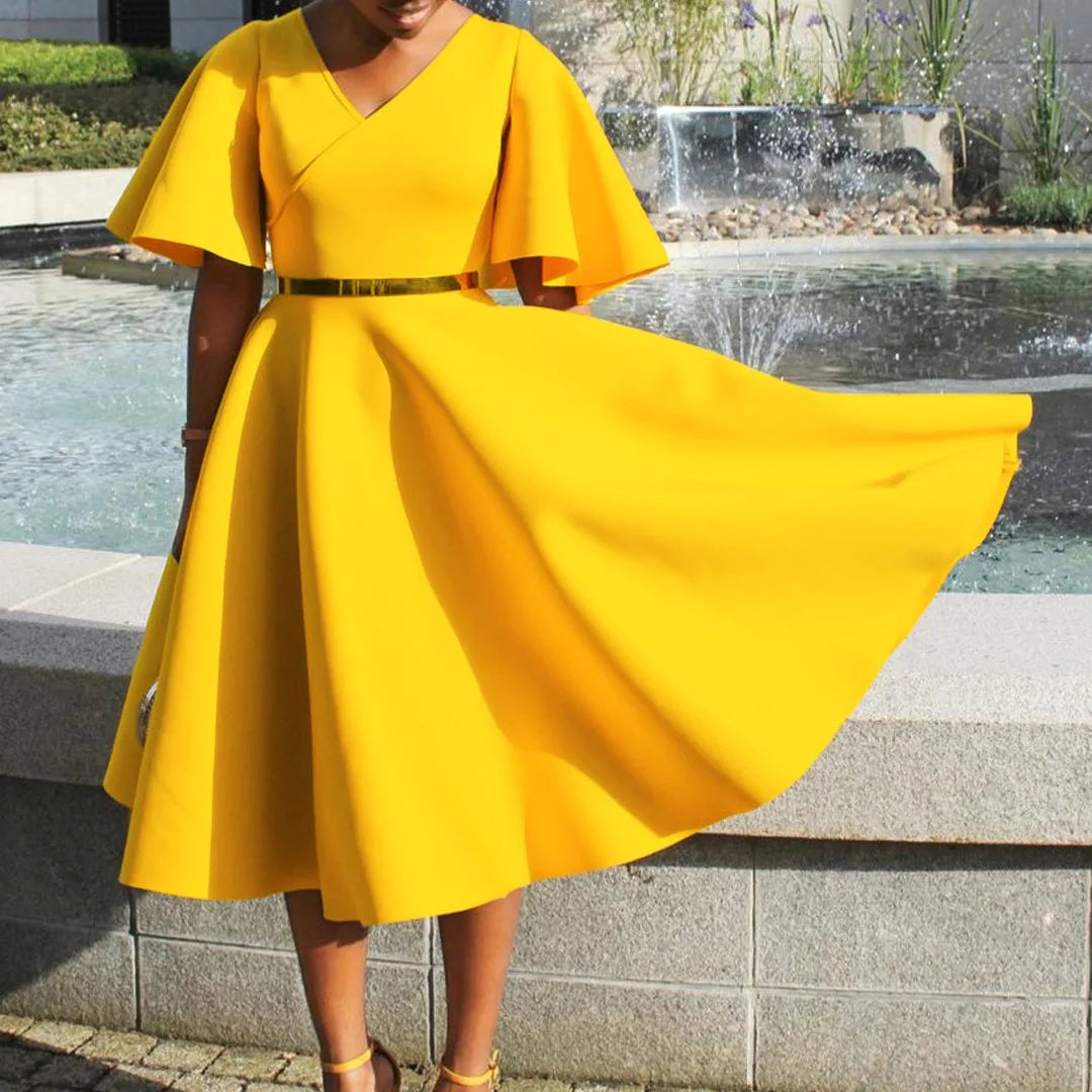 V Neck Evening Dress Fashion Gown Lilac Bridesmaids dresses    fg6067